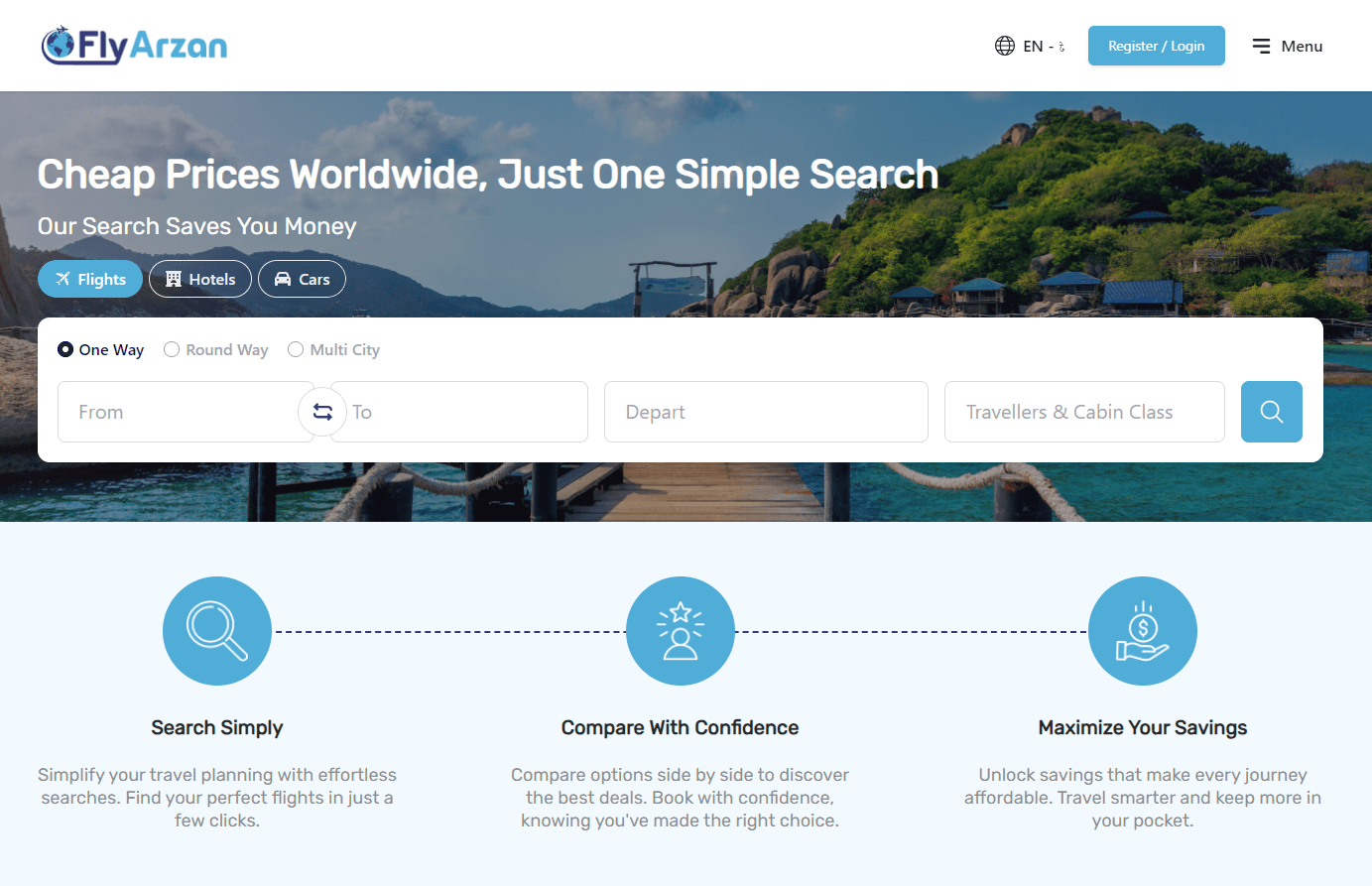 FlyArzan Travel Platform